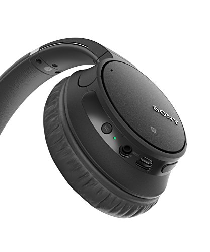 Sony Noise Cancelling Headphones WHCH700N: Wireless Bluetooth Over the Ear Headset with Mic for phone-call and Alexa voice control - Black