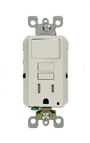 Leviton GFSW1-KW TR GFCI/Switch Combo NO WLPLT WHT