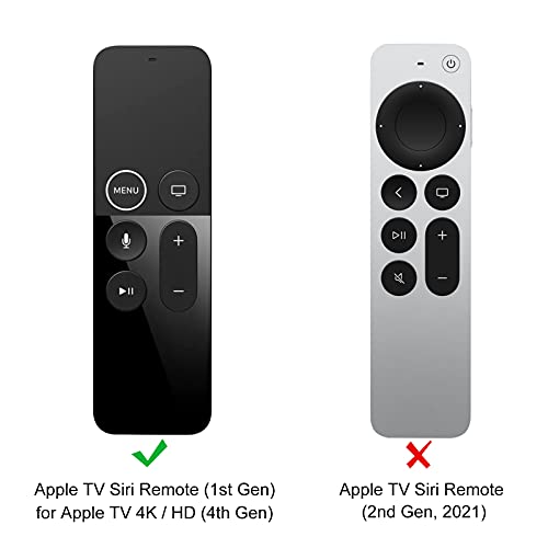 SITHON Silicone Case for Apple TV Siri Remote (1st Generation), Lightweight Shockproof Anti Slip Protective Cover for Apple TV 4K Siri Remote Controller (1st Gen), Midnight Blue