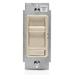 leviton 661f-10t 1.5 amp sureslide single-pole or 3-way fan quiet control, light almond