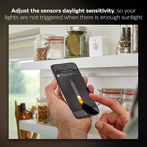 Philips Hue Smart Motion Sensor (Installation-Free Exclusive for Philips Hue Lights), White, Model:473389