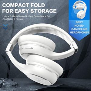 Motorola Escape 220 Passive Noise Canceling Headphones | Bluetooth Headphones with Microphone | Wireless Headphones with 24 Hour Battery Life | Voice Assistant Compatible Headphones (White)