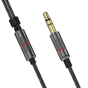 Betron ELR50 in Ear Headphones Earphones Wired with Noise Isolating Earbuds Tangle Free Cord Lightweight Carry Case Soft Ear Buds 3.5mm Plug, Black