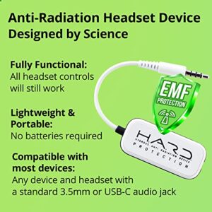 Shield Your Body Headset Anti Radiation Device, EMF Blocker Wire Headphone Accessory, Functional Air Tube Alternative with Improved Audio Quality, Compatible with 5G Devices and 3.5mm Headphones