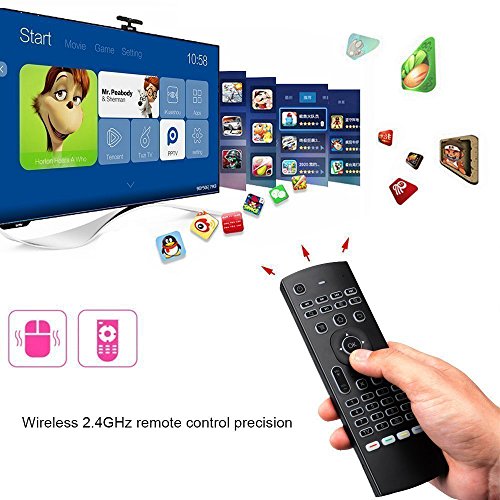 Air Mouse,MX3 Pro Backlit Mini Keyboard,Voice Remote Control,Mini Wireless Keyboard & IR Learning Air Mouse Remote,Best for Raspberry Pi 4 Android Smart Tv Box HTPC IPTV PC Pad Xbox