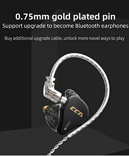 CCA CS16 in-Ear Monitors, 16BA Reference HiFi Stereo IEM Wired Earphones/Earbuds/Headphones with Detachable Cable 2Pin for Musician Audiophile (Without Mic, Silver)