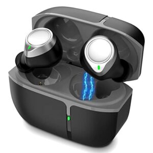 voson wireless earbuds with bluetooth 5.1: clear calls, 30 hours playback, ergonomic design for small ears. includes charging case and built-in microphones. low latency and stereo sound.
