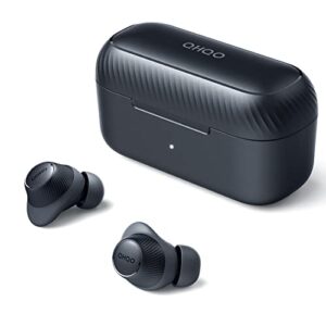 qhqo 【2023 new】 wireless earbuds, true wireless bluetooth earbuds 5.2 with reduction touch, ipx8 waterproof bluetooth earbuds with wireless charging 42h playtime for android and ios