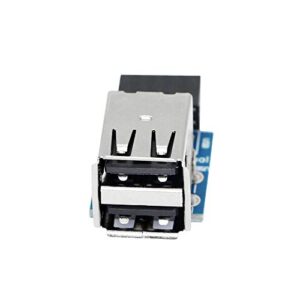 SinLoon 9pin USB 2.0 Female Pin Dual 2 Port USB Motherboard Header Adapter-Dual Layer Type for PC (Dual)
