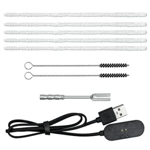 designed for 2&3 charger usb cable+loading spoon replacement accessories,[5+2] brushes kit for daily cleaning home