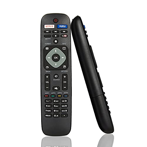 Newest Universal Philips TV Remote Control NH500UP for Philips LCD LED 4K UHD Smart TVs with Netflix Vudu YouTube Nettv Button