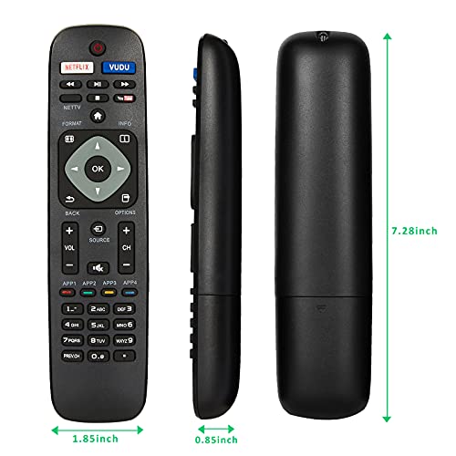 Newest Universal Philips TV Remote Control NH500UP for Philips LCD LED 4K UHD Smart TVs with Netflix Vudu YouTube Nettv Button