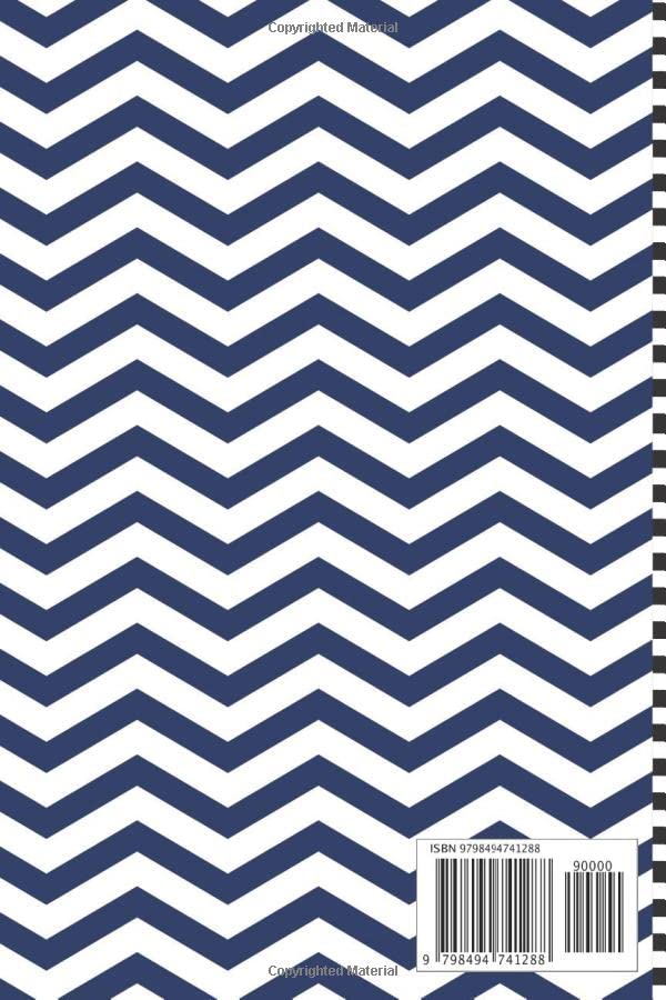 Gratitude Journal for Kids: Kids Journal with Writing Prompts, 120 Pages | Navy Blue Chevron Stripes