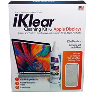 The Original Premium iKlear Screen Cleaner Kit For Iphone, Ipad, Imac, Gaming Monitor, Large Screen TV’s, Included With DMT Cloth MADE IN THE USA