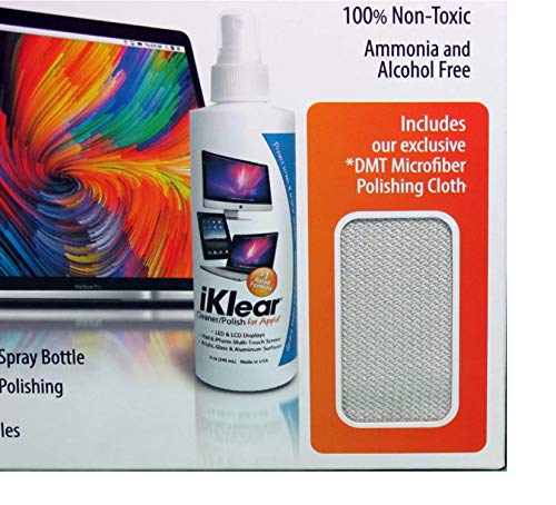 The Original Premium iKlear Screen Cleaner Kit For Iphone, Ipad, Imac, Gaming Monitor, Large Screen TV’s, Included With DMT Cloth MADE IN THE USA