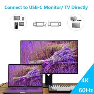 USB C-C Video Cable 6.6ft, Cuxnoo 4K USB Type-C Monitor Cable Support 100W Fast Charge and 10Gbps Data Syncing, Black