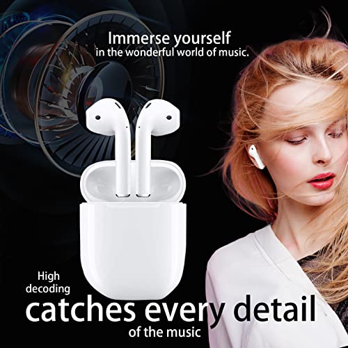 Wireless Earbuds Bluetooth 5.3 with Mic Touch Control Ultra-Light and Ergonomic Wireless Bluetooth Earbuds Sport Long Playtime with Charging Case IPX5 Waterproof for Android iPhone.