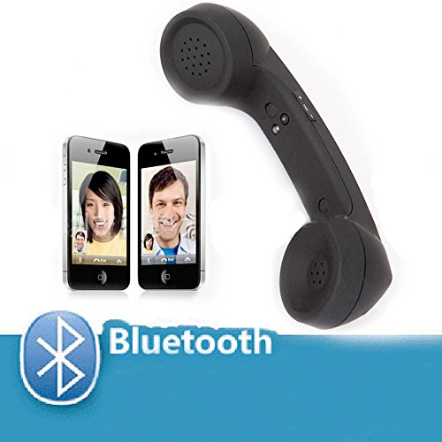 Retro Phone Handset Wireless Bluetooth Handset Mic Headphones Comfort Mic Speaker Phone Call Receiver Compatible with iPhone iOS Android iOS Cell Phone Telephone