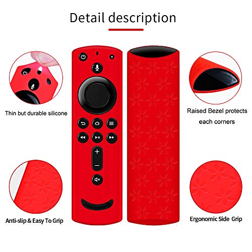 [4 Pack] Remote Cover for Fire TV Stick 4K, Silicone Remote case Compatible with Fire TV Cube/Fire TV(3rd Gen)/All-New 2nd Gen Alexa Voice Remote Control (Multicolor B)