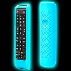 remote case for samsung tv controller, silicone remote cover for bn59-01199f samsung remote control, smart tv remote skin sleeve glow in the dark