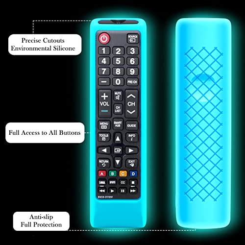 Remote case for Samsung TV Controller, Silicone Remote Cover for BN59-01199F Samsung Remote Control, Smart TV Remote Skin Sleeve Glow in The Dark