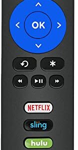 Remote Compatible with All ONN Roku TV Remote with Netflix, Sling, VUDU and Hulu