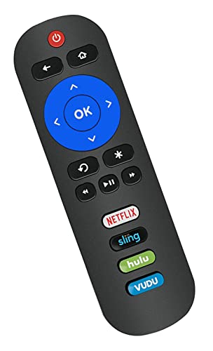 Remote Compatible with All ONN Roku TV Remote with Netflix, Sling, VUDU and Hulu