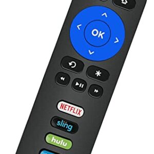 Remote Compatible with All ONN Roku TV Remote with Netflix, Sling, VUDU and Hulu