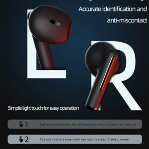 LmtLessDeals True Wireless Bluetooth Earbuds Smart Touch BT 5.3 (Black)