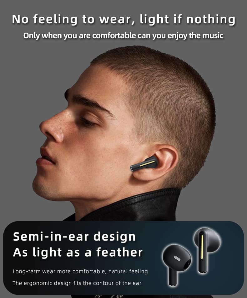 LmtLessDeals True Wireless Bluetooth Earbuds Smart Touch BT 5.3 (Black)