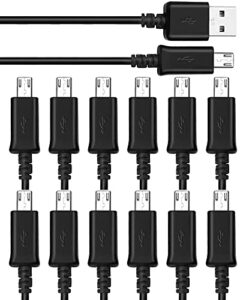 teksonic [12-pack micro usb cable multi pack bulk lot – 1 m/3.3 ft charging, data sync fast micro usb to usb a cord for samsung galaxy s7 s6 edge j7 s5,note 5 4,lg 4 k40 k20,kindle,ps4,xbox,tablet