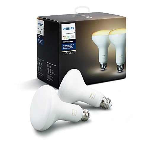 Philips Hue 2-Pack White Ambiance BR30 60W Equivalent Dimmable LED Smart Flood Light (Works with Alexa Apple and Google Assistant) (466508)