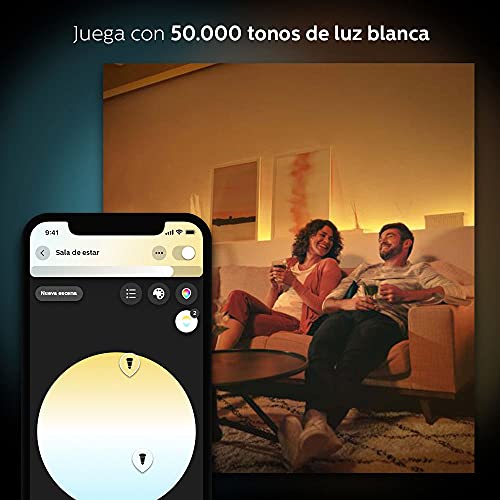 Philips Hue 2-Pack White Ambiance BR30 60W Equivalent Dimmable LED Smart Flood Light (Works with Alexa Apple and Google Assistant) (466508)