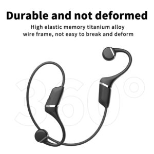 Uigsas Bone Conduction Headphones Open Ear Bluetooth Wireless On Ear Headphones Headset for Sport and Running Built-in Mic Wireless Earphone Headset