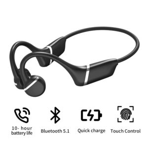 Uigsas Bone Conduction Headphones Open Ear Bluetooth Wireless On Ear Headphones Headset for Sport and Running Built-in Mic Wireless Earphone Headset