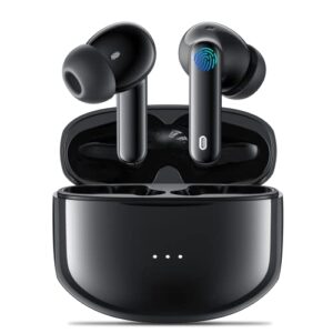 wireless earbuds aoslen bluetooth 5.3 headphones with 4 call noise reduction mic bluetooth sport earphone in ear touch control 36h playtime type-c charging hifi stereo ipx6 for ios android black
