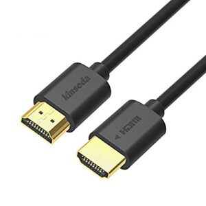 kinseda 4k hdmi cable 5ft high speed 18gbps hdmi 2.0 cord supports to 4k 60hz uhd 2160p 1080p 3d hdr ethernet audio return（arc） ul rated – 1pc
