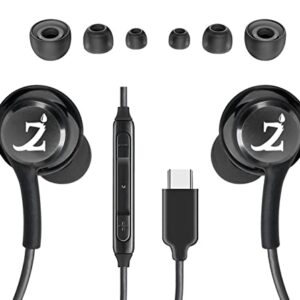 PRO Stereo Headphones Compatible with Your Motorola One 5G/Edge/Edge+/Razr 2020/Z Flip/Z Play/Moto with Hands-Free Built-in Microphone Buttons + Crisp Digital Titanium Clear Audio! (USB-C/PD)