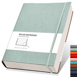 rettacy a4 notebook college ruled with 320 pages -softcover large journal for men and women with 100gsm lined paper,pu leather,inner pocket,8.5”×11”