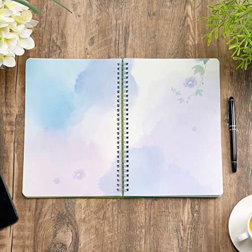 SIIXU Spiral Journals for Women, Hardcover Notebook, Colorful Blank, Large, 128 Pages, B5, 6.8”x9.8, Summer