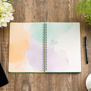 SIIXU Spiral Journals for Women, Hardcover Notebook, Colorful Blank, Large, 128 Pages, B5, 6.8”x9.8, Summer