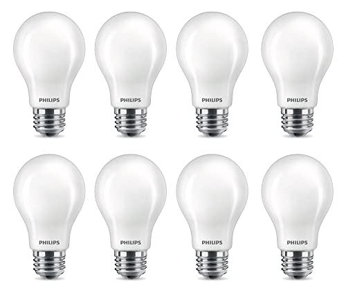 Philips 561761 LED 12.2w (75w Equivalent) A19 Dimmable Light Bulb - Soft White - 1100 Lumens - E26 Medium Base (8 Bulbs)