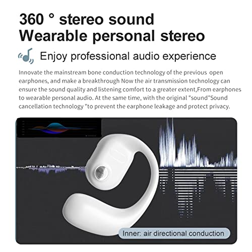 Over Ear Open Ear Earbuds Bone Conduction Headphones Head Set Wireless Bluetooth Bone Conduction Headset Earbuds Induction Earphones Bone Conducting Open Ear Headphones Outer Ear Single