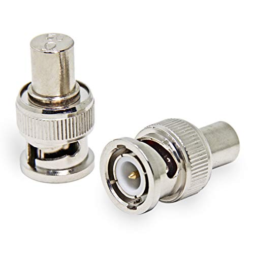 BNC 50 Ohm Terminator, 5-Pack BNC Male Plug Coaxial Cable Adapter Connector