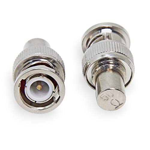 BNC 50 Ohm Terminator, 5-Pack BNC Male Plug Coaxial Cable Adapter Connector