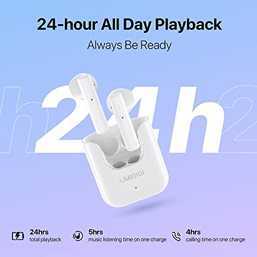 UMIDIGI Wireless Earbuds, AirBuds U Wireless Headphones with Microphones, Bluetooth 5.1 Earphones in-Ear, Touch Control Bluetooth Earbuds, 24H Playing Time for Work, Home Office