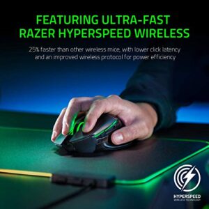 Razer Basilisk Ultimate HyperSpeed Wireless Gaming Mouse: Fastest Gaming Mouse Switch, 20K DPI Optical Sensor, Chroma RGB Lighting, 11 Programmable Buttons, 100 Hr Battery, Classic Black