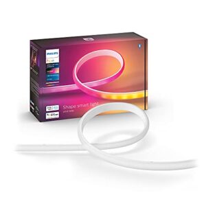 Philips Hue Play Gradient Light Tube, Large, Black & Hue Sync Box Required & Gradient Ambiance Lightstrip (2m/6ft Base Kit with Plug), Compatible with Alexa, Apple Homekit and Google Assistant