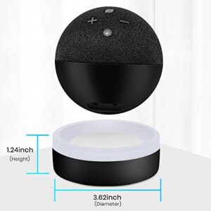 ZUOLACO Table Holder for Echo Dot 4th/5th Generation, Desktop Stand Mount Base with Light Guide for Echo Dot 4th/5th Gen, Built-in Cable Management,Black