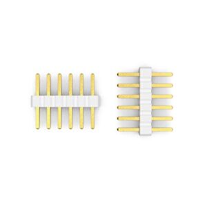 Litcessory 6-Pin to 6-Pin Connector for Philips Hue Lightstrip Plus (15 Pack, White - STANDARD 6-PIN V3)